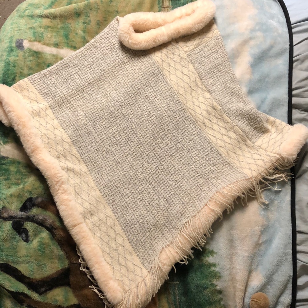 A White Wool Poncho